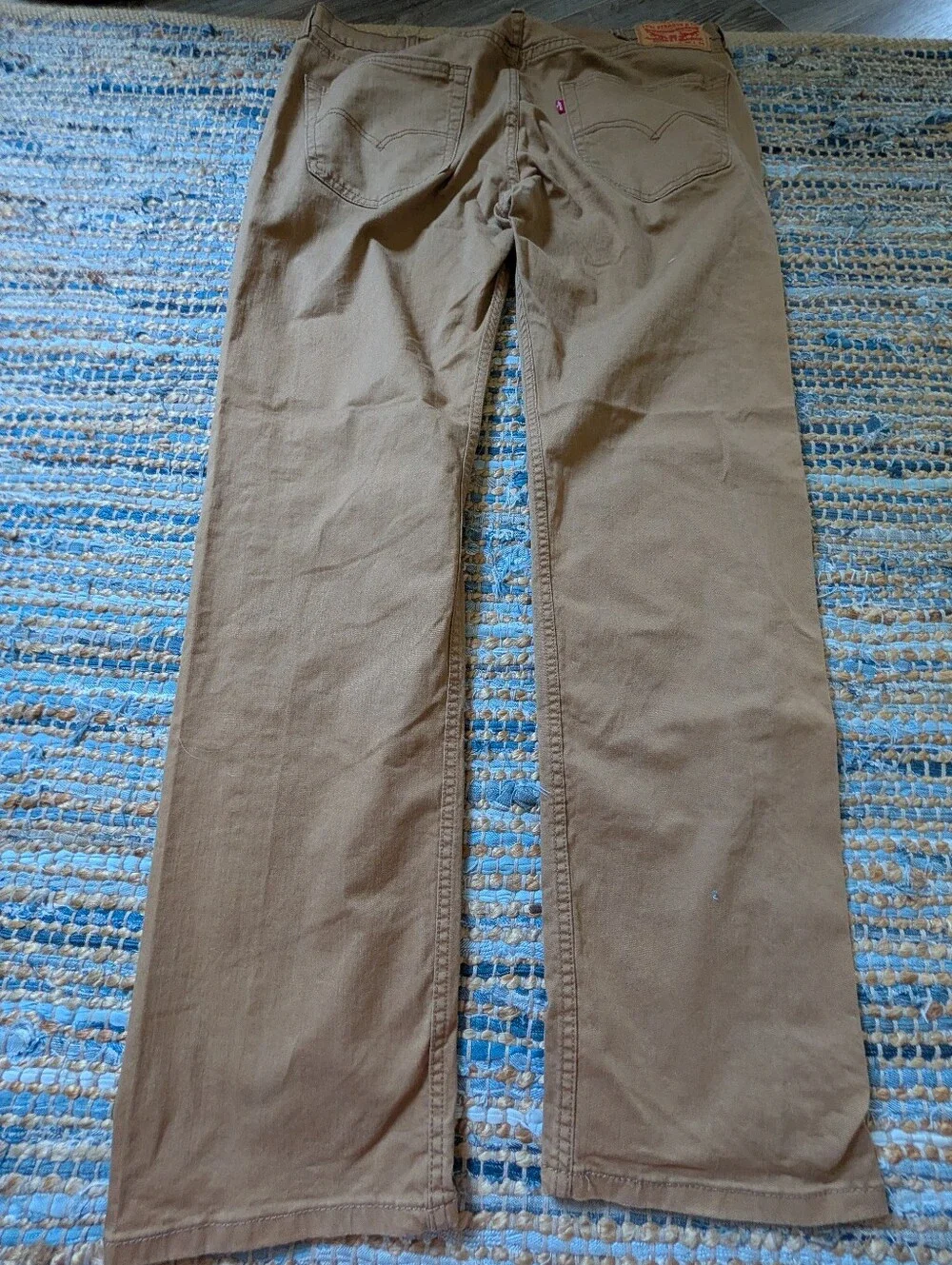 Levi's Tan Straight Leg Pants 38 Khaki Casual Minimalist Normcore Classic